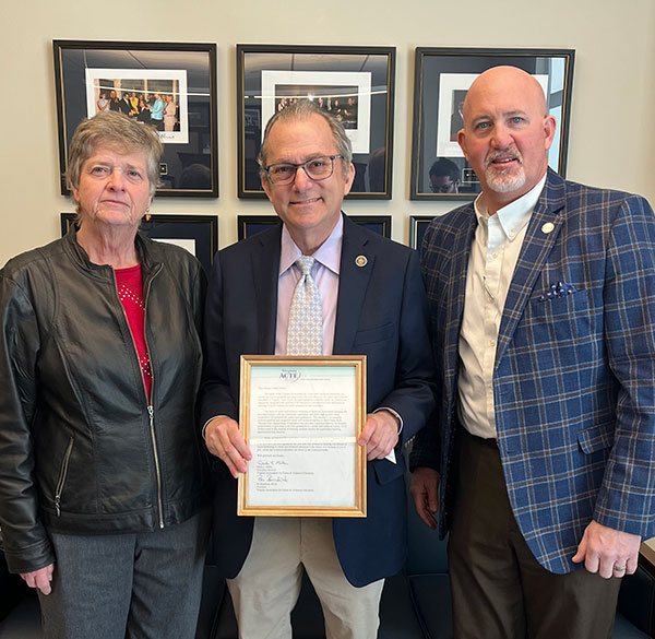 Sen. Ebbin with Virginia ACTE representatives